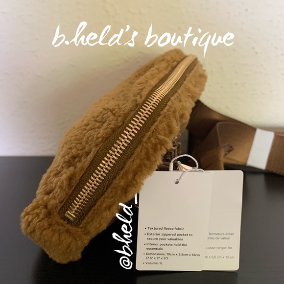 lululemon Everywhere Belt Bag *Fleece in Burnt Caramel Gold Zipper Brand New NWT - Picture 3 of 16